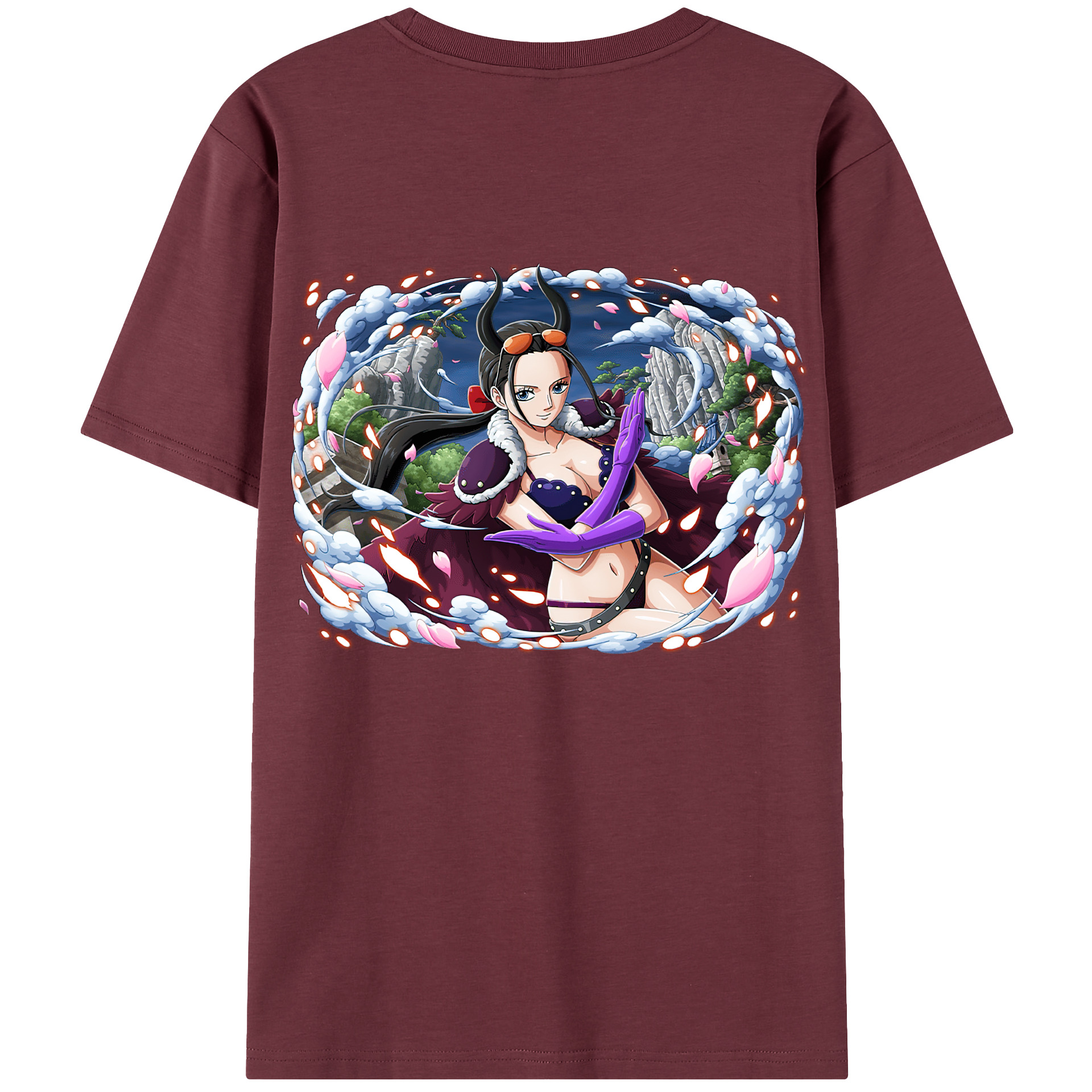 ワンピース ニコ・ロビン ONE PIECE Nico Robin 綿100％半袖Tシャツ（背面プリント）